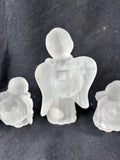 Celebrations with Warmest Wishes Set of 4 Christmas Caroling Angel Candleholders W/Candles