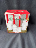 Celebrations with Warmest Wishes Set of 4 Christmas Caroling Angel Candleholders W/Candles