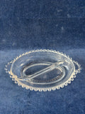 Imperial Glass Candlewick Divided Round Relish Candy Serving Dish