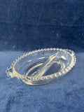 Imperial Glass Candlewick Divided Round Relish Candy Serving Dish