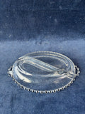 Imperial Glass Candlewick Divided Round Relish Candy Serving Dish