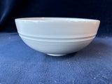 Set Of 4 Crate And Barrel White Porcelain Ribbed Bowls