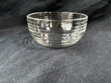 Set Of 5 Clear Glass Ribbed Bowls