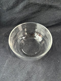 Set Of 5 Clear Glass Ribbed Bowls