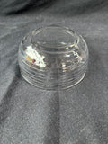 Set Of 5 Clear Glass Ribbed Bowls