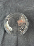 Set Of 5 Clear Glass Ribbed Bowls