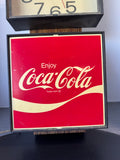 Vintage Coca Cola & Ingress Plastene 1977 Dual Advertising Electric Wall Clock