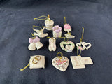 Lenox Wedding Ornaments Mini Set of 12 (H)