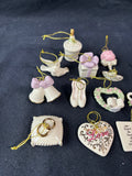 Lenox Wedding Ornaments Mini Set of 12 (H)