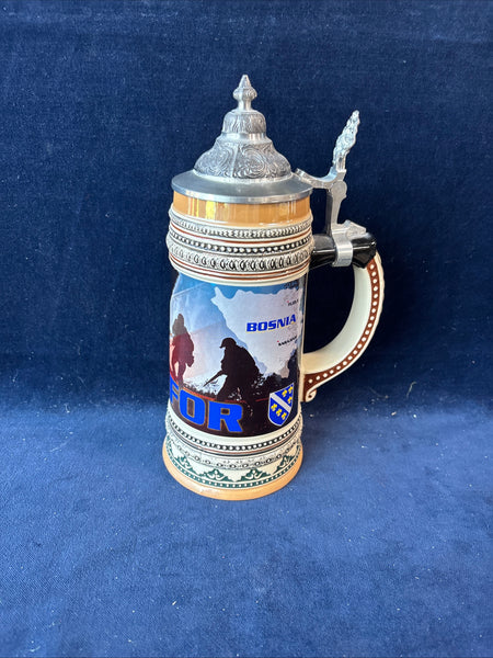 Beer Stein SFOR Bosnia Balkan War German