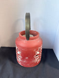 Distressed Red Hallmark Candle Luminary Lantern W/Flameless Pillar Candle, Works