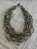 Multi-Strand Colorful Beaded Necklace