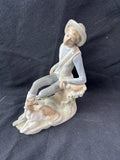 Lladro Shepherd Boy W/ Dog Figurine #4659