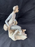 Lladro Shepherd Boy W/ Dog Figurine #4659
