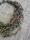 Multi-Strand Colorful Beaded Necklace