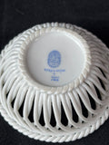 Herend Handpainted Reticulated Porcelain Basket Dish – Hungary (A)