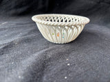 Herend Handpainted Reticulated Porcelain Basket Dish – Hungary (B)