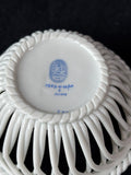 Herend Handpainted Reticulated Porcelain Basket Dish – Hungary (B)