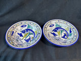 Lot Of 6 La Souk Style Ceramic Fish Dishes
