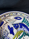 Lot Of 6 La Souk Style Ceramic Fish Dishes