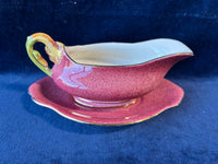 Royal Winton 'Petunia' Yellow Flower Speckled Pink Jug & Tray