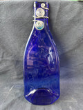 Melted Glass Flattened Wine Bottle Tray