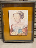 Portrait/Print of French Queen, Marguerite de Valois