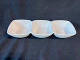 Godinger Gatherings 3-Compartment Ceramic Condiment Server