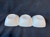 Godinger Gatherings 3-Compartment Ceramic Condiment Server