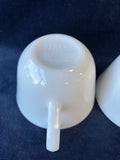 Set Of 3 Vintage Pyrex White Milk Glass Coffee Mugs/ Tea Cups