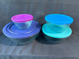 Pyrex Mixing Bowl Set of 4 W/Lids
