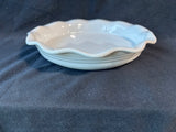 Crate & Barrel Ceramic Ruffled Edge Baking Dish