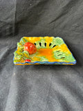 Hand-Painted Mexican art pottery Majolica Style Trinket Dish *Read Description*