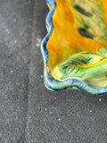 Hand-Painted Mexican art pottery Majolica Style Trinket Dish *Read Description*