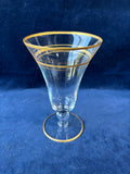Set Of 5 Gold Trim Iced Tea Glasses