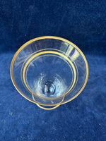 Set Of 5 Gold Trim Iced Tea Glasses