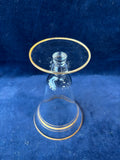 Set Of 5 Gold Trim Iced Tea Glasses