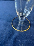 Set Of 5 Gold Trim Iced Tea Glasses