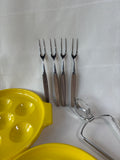 Rubel L'Escargot Service For 4 Ceramic Dishes & Accessories W/ Box
