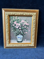 Pair Of Textured Floral Prints By Marcel Dyf