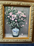 Pair Of Textured Floral Prints By Marcel Dyf