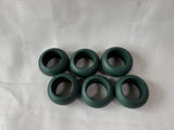 Set Of 6 Green Wooden Napkin Rings