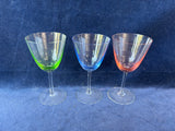 Set Of 3 Colored Glasses