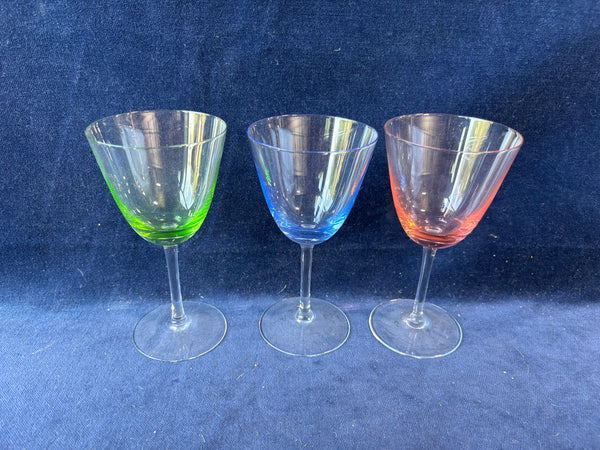 Set Of 3 Colored Glasses