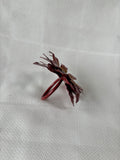 Set Of 6 Enamel Metal Daisy Napkin Rings