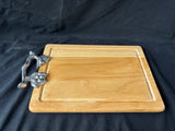 Wooden Cutting Board w/ Metal Grapevine Handle