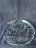 Coca-Cola Logo Clear Glass Round Serving Tray