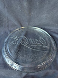 Coca-Cola Logo Clear Glass Round Serving Tray