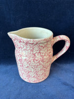 Roseville Rose Spongeware Pottery Pitcher Workshop Of Gerald Henn
