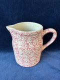 Roseville Rose Spongeware Pottery Pitcher Workshop Of Gerald Henn